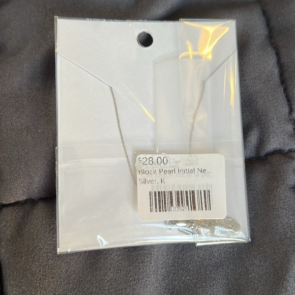 NWT Silver and Pearl Dainty Initial Necklace “K” - Picture 2 of 2